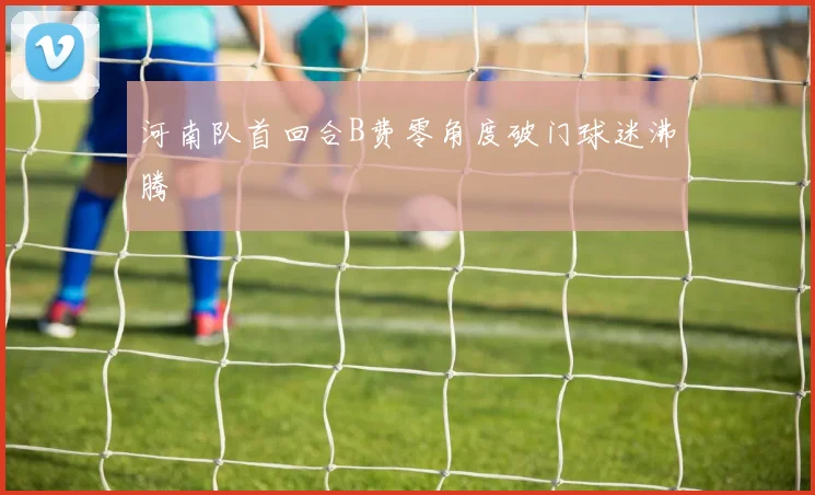河南队首回合B费零角度破门球迷沸腾